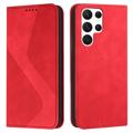 Business Style Samsung Galaxy S23 Ultra 5G Futrola-Novčanik - Crvena