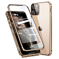 iPhone 11 Pro Magnetna Futrola sa Kaljenim Staklom - Zlatna