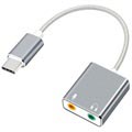 USB-C / AUX Audio Adapter za Slušalice i Mikrofon - Sivi
