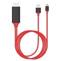 Univerzalni Tip-C na HDMI Adapter - 2m (Otvoreno pakovanje - Zadovoljavajuće Stanje) - Crveni