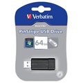 Verbatim PinStripe USB Memorija - Crna - 64GB