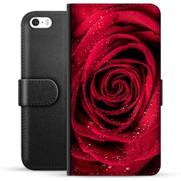 iPhone 5/5S/SE Premijum Futrola-Novčanik - Ruža