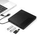 005 External USB-C/USB Optical Drive with SD/TF Card Reader - CD/DVD Playback & Burning