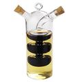 2-in-1 Glass Oil and Vinegar Dispenser Bottle - 350ml/80ml Capacity - BPA-Free