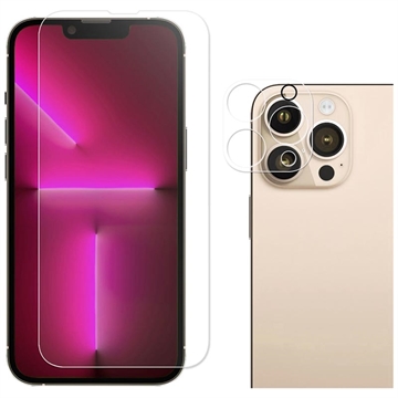 iPhone 14 Pro 2-u-1 Set Zaštitno Kaljeno Staklo - 9H & Sočiva Kamere
