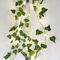 20-LED Light Chain Garland with Green Leaves