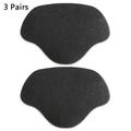 3 Pairs of Heel Caps for Shoes and Sneakers, Heel Inserts - 8.5x5.8cm - Black