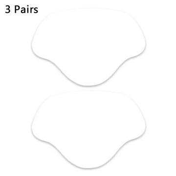 3 Pairs of Heel Caps for Shoes and Sneakers, Heel Inserts - 8.5x5.8cm - White