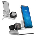 3-u-1 Stanica za Punjenje od Legure Aluminijuma - iPhone, Apple Watch, AirPods - Srebrna