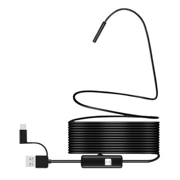 3-in-1 Waterproof 7mm Endoscope Camera for Mobile - USB, MicroUSB, Type-C - 2m