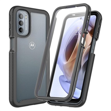 360 Protection Serija Motorola Moto G51 5G Maska - Crna / Providna