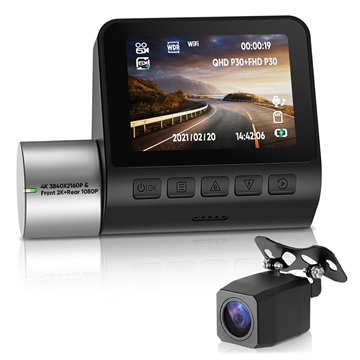 360 Rotaciona WiFi 4K Auto Kamera & Full HD Zadnja Kamera V50