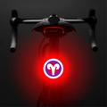 3664 Creative Bicycle Tail Light IPX2 Waterproof Small Bike LED Light Support USB Charging for Outdoor Cycling - Aries