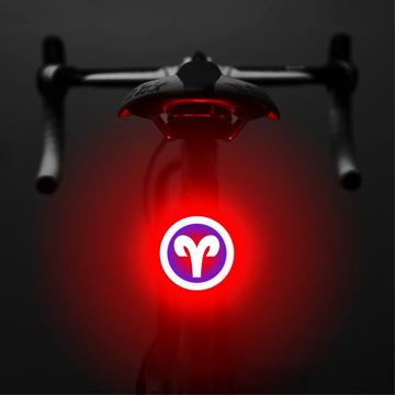 3664 Creative Bicycle Tail Light IPX2 Waterproof Small Bike LED Light Support USB Charging for Outdoor Cycling