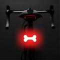 3664 Creative Bicycle Tail Light IPX2 Waterproof Small Bike LED Light Support USB Charging for Outdoor Cycling - Bone