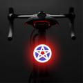 3664 Creative Bicycle Tail Light IPX2 Waterproof Small Bike LED Light Support USB Charging for Outdoor Cycling - Five-Pointed Star