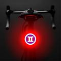 3664 Creative Bicycle Tail Light IPX2 Waterproof Small Bike LED Light Support USB Charging for Outdoor Cycling - Gemini