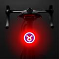 3664 Creative Bicycle Tail Light IPX2 Waterproof Small Bike LED Light Support USB Charging for Outdoor Cycling - Taurus