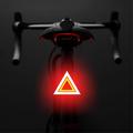 3664 Creative Bicycle Tail Light IPX2 Waterproof Small Bike LED Light Support USB Charging for Outdoor Cycling - Triangle Warning