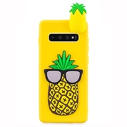Samsung Galaxy S10 3D Cartoon TPU Maska - Ananas
