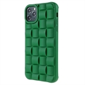 iPhone 11 Pro 3D Dizajn Kocke Silikonska Maska - Green