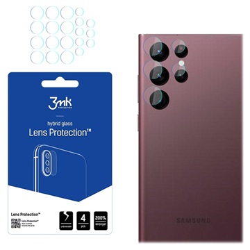 3MK Hybrid Samsung Galaxy S22 Ultra 5G Zaštitno Staklo za Kameru - 4 Kom.