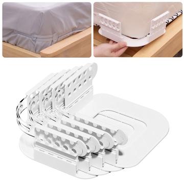 4-Piece Invisible Bed-Sheet Fastener Set - White