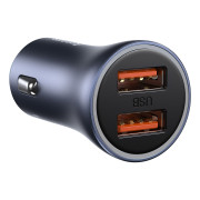 Baseus Golden Contactor Pro punjač za automobil CCJD-A0G, 2x USB, 40W - sivi