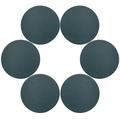 6 Pcs. Coasters in PU Leather Ø 10 cm - Dark Green