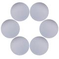6 Pcs. Coasters in PU Leather Ø 10 cm - Silver