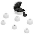 6Pcs Replacement Earbuds Tips Soft Silicone Earphone Caps Cover for Samsung Galaxy Buds2 - White