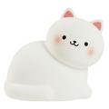 A068 Cute Cat Silicone Night Light with Tap Control & RGB - White