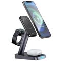ACEFAST E3 3-in-1 Magnetic Wireless Charging Station Dock Stand Phone Earphone Watch Charger Bracket for iPhone 12/13/14/15