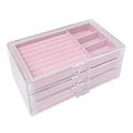 Acrylic Jewelry Box with 3 Drawers