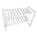 Adjustable Kitchen Storage Shelf for Sink Cabinet - White