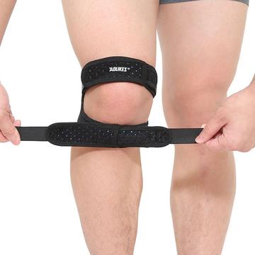 Adjustable Knee Support with Silicone Pad - For Running and Hiking