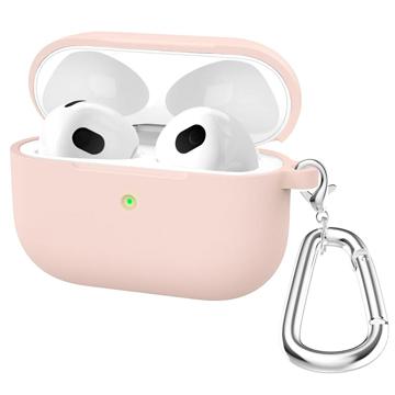 AirPods 3 Silikonska Maska sa Krabinjerom A060 - Svetloroze
