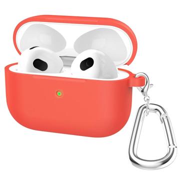 AirPods 3 Silikonska Maska sa Krabinjerom A060 - Crvena
