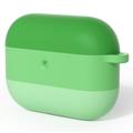 AirPods Pro 3 Gradient Shockproof Silicone Case with Carabiner - Green