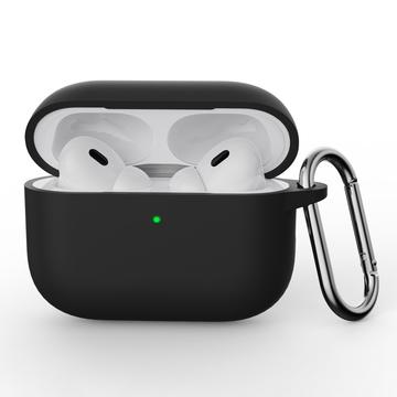 AirPods Pro 3 Silikonska Maska sa Karabinerom - Crna