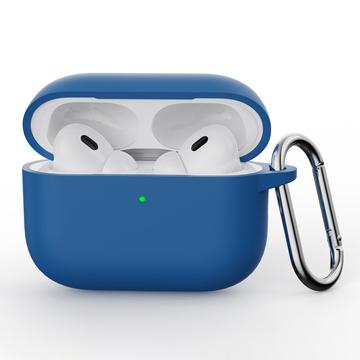 AirPods Pro 3 Silikonska Maska sa Karabinerom - Tamnoplava