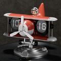 Airplane Flip Desk Clock w. Mechanical Time Display