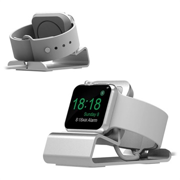 Postolje za Punjenje od Legure Aluminijuma za Apple Watch Series SE/6/5/4/3/2/1 - Srebrno