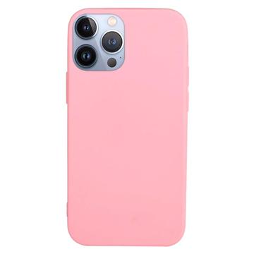 Anti-Fingerprint Mat iPhone 14 Pro Max TPU Zaštitna Maska - Roze
