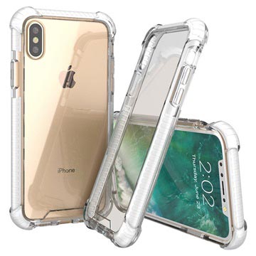 iPhone X Anti-Shock Providna Maska - Bela / Providna
