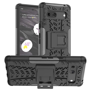 Google Pixel 7a Anti-Slip Hibridna Maska sa Postoljem - Crna