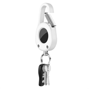 Apple AirTag 1/2 Clip-And-Go Case with Carabiner - White