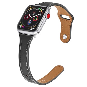 Apple Watch Ultra 3/2/Ultra/11/10/9/8/SE 3/(2022)/7/SE/6/5/4/3/2/1 Premium Kožni Kaiš - 46mm/45mm/44mm/42mm - Crni