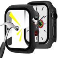 Apple Watch Series 1/2/3 Plastična Maska sa Zaštitnim Staklom - 42mm - Crna
