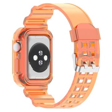 Apple Watch Series 11/10 Zamenski Silikonski Kaiš sa Integrisanim Okvirom - 46mm - Providno Crna